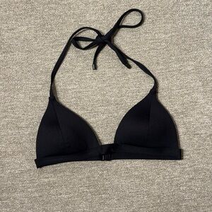 Skims Black Halter Bikini Top